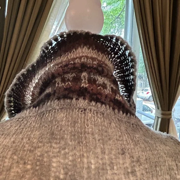 Free People Cozy Patterned Cardigan in Gray and Brown - Picture 5 of 7